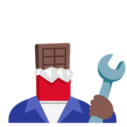 hammer and wrench and chocolate bar