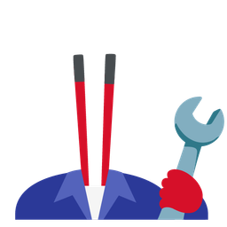 hammer and wrench and chopsticks