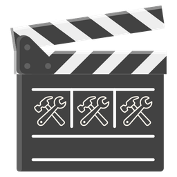 hammer and wrench and clapper board