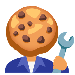 hammer and wrench and cookie