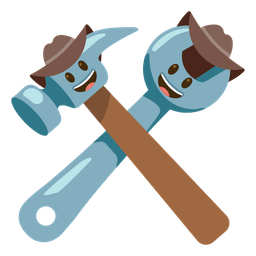 hammer and wrench and cowboy hat face