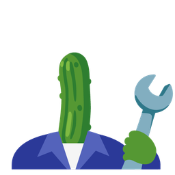 hammer and wrench and cucumber