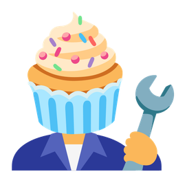 hammer and wrench and cupcake