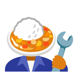 hammer and wrench and curry rice