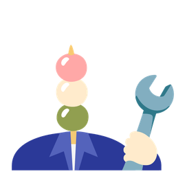 hammer and wrench and dango