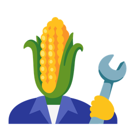 hammer and wrench and ear of corn