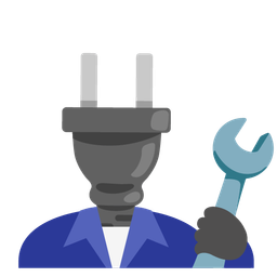 hammer and wrench and electric plug