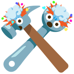 hammer and wrench and exploding head