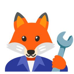 hammer and wrench and fox