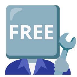 hammer and wrench and FREE button