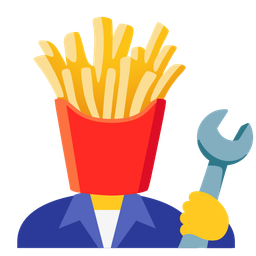 hammer and wrench and french fries