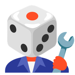 hammer and wrench and game die