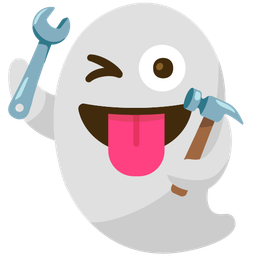 hammer and wrench and ghost