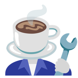 hammer and wrench and hot beverage