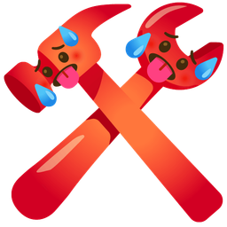 hammer and wrench and hot face