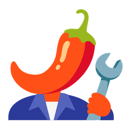 hammer and wrench and hot pepper