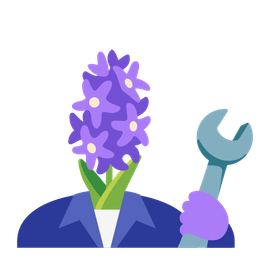 hammer and wrench and hyacinth