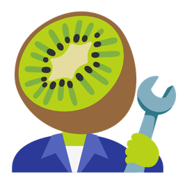 hammer and wrench and kiwi fruit