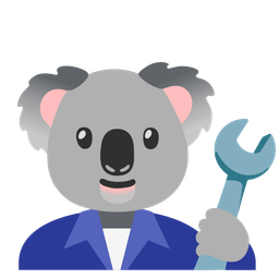 hammer and wrench and koala