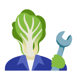 hammer and wrench and leafy green