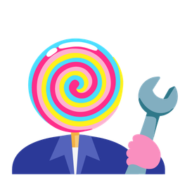 hammer and wrench and lollipop