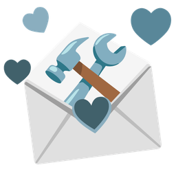 hammer and wrench and love letter