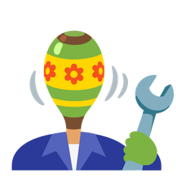 hammer and wrench and maracas