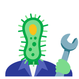 hammer and wrench and microbe