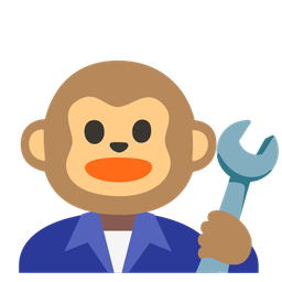 hammer and wrench and monkey face