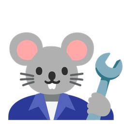 hammer and wrench and mouse face