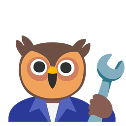 hammer and wrench and owl