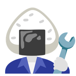 hammer and wrench and rice ball