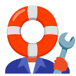 hammer and wrench and ring buoy