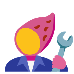 hammer and wrench and roasted sweet potato