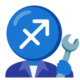 hammer and wrench and Sagittarius