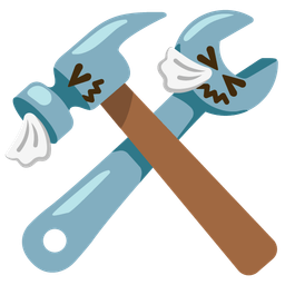 hammer and wrench and sneezing face