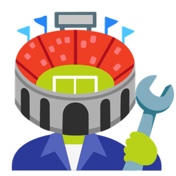 hammer and wrench and stadium