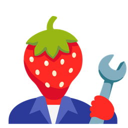 hammer and wrench and strawberry