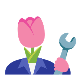 hammer and wrench and tulip