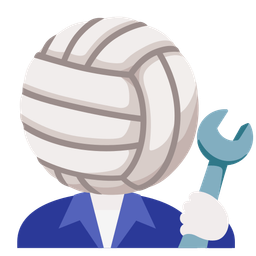 hammer and wrench and volleyball