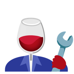 hammer and wrench and wine glass