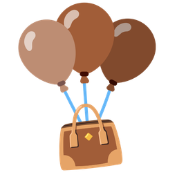 handbag and balloon