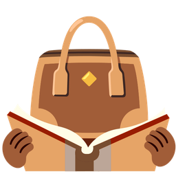 handbag and books