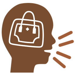 handbag and busts in silhouette