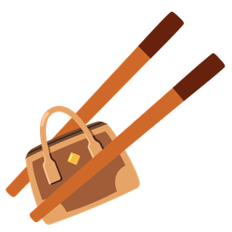 handbag and chopsticks