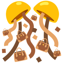 handbag and confetti ball