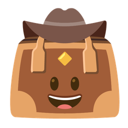 handbag and cowboy hat face