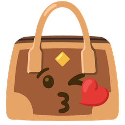 Handbag and Face blowing a kiss