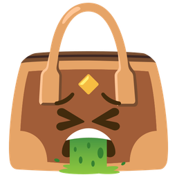 handbag and face vomiting