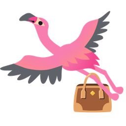 handbag and flamingo